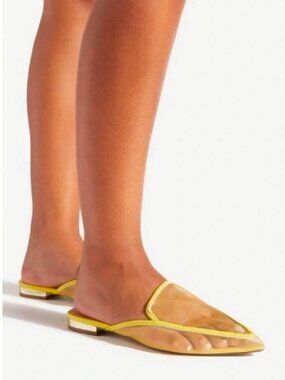 Sz 8 Franceen Pointed Toe Yellow Flats NWOB